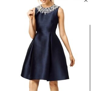 Kate Spade Perfect Era Navy Dress with Pearl Embellished Dress